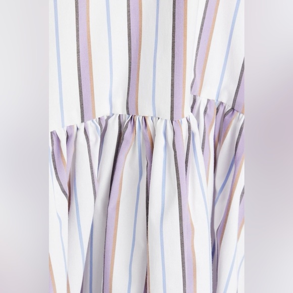 New! Veronica beard Radley Striped Halter Poplin Midi Dress 💜 size 8 NWT! - Picture 6 of 16